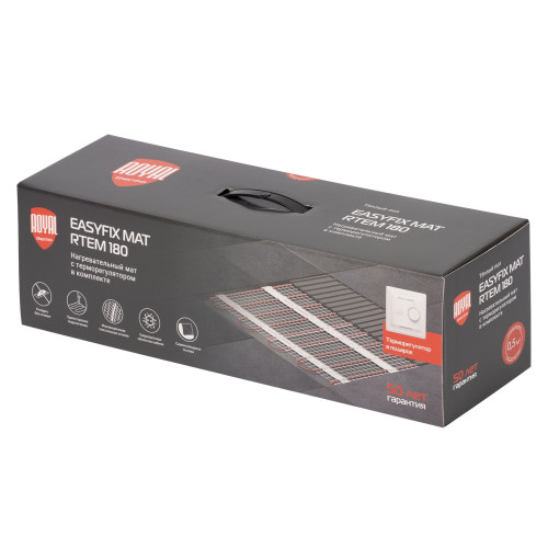 Комплект теплого пола Royal Thermo EasyFix Mat RTEM 2-180-0,5 с терморегулятором Basic