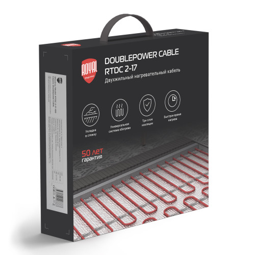 Кабель нагревательный Royal Thermo RTDC 2-17-500 с терморегулятором RTS-16