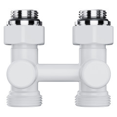 Узел нижнего подключения Royal Thermo Design прямой 1/2"х3/4" EK (белый)