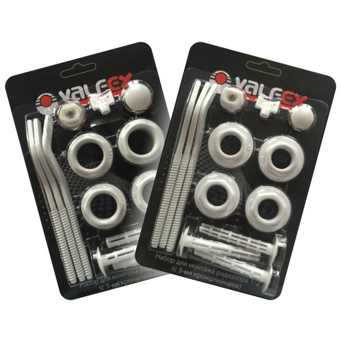 Комплект подключения радиатора 1"х3/4" (с 3-мя кронштейнами) (VALFEX)