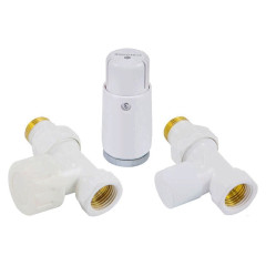 Комплект подключения SCHLOSSER STANDARD MINI 1/2" прямой, белый, с термоголовкой MINI М30х1,5