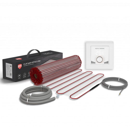 Мат нагревательный Royal Thermo Flat Mat RTFM 2-150-1,5 с терморегулятором RTI-16
